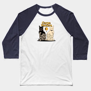 Carpe Noctem Black Cat in yellow Baseball T-Shirt